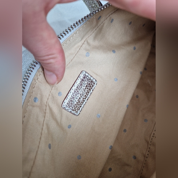 Kate Spade Silver Metallic Top Handle Bag - Picture 4 of 4